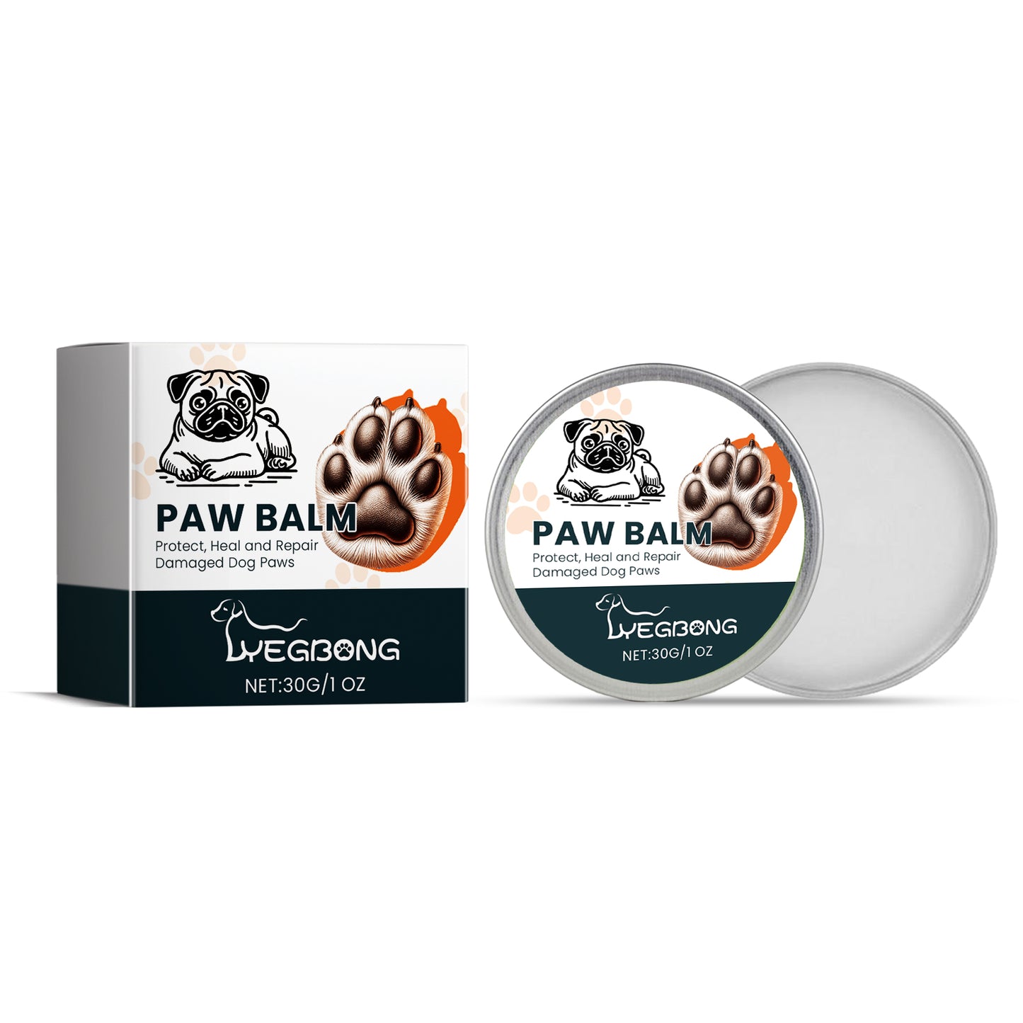 Yegbong Dog Paw Cream Pet Paw Moisturizing Foot Cream Dog Foot Moisturizing Nose Care Cream