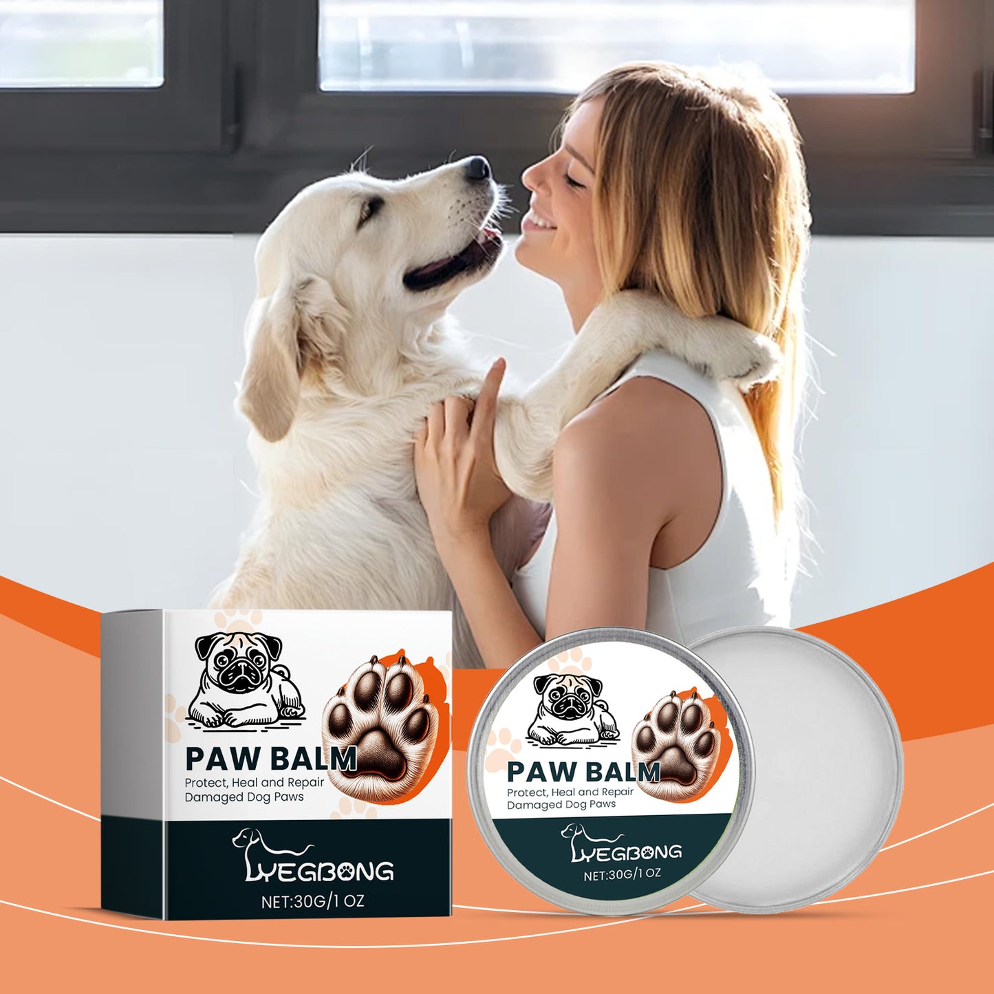 Yegbong Dog Paw Cream Pet Paw Moisturizing Foot Cream Dog Foot Moisturizing Nose Care Cream
