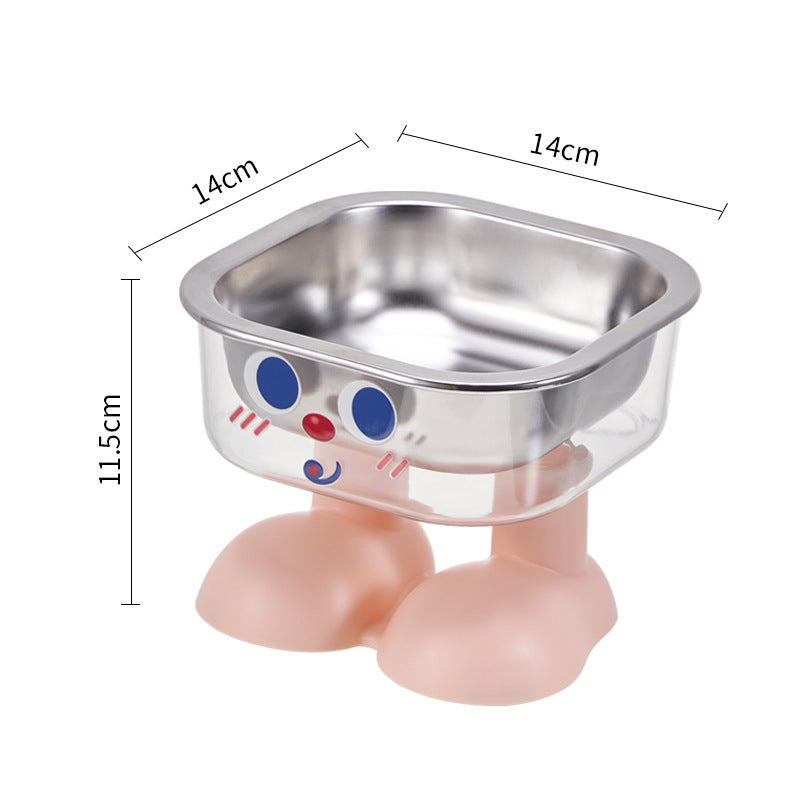 Non-Slip Stainless Steel Pet Bowl for Dogs & Cats