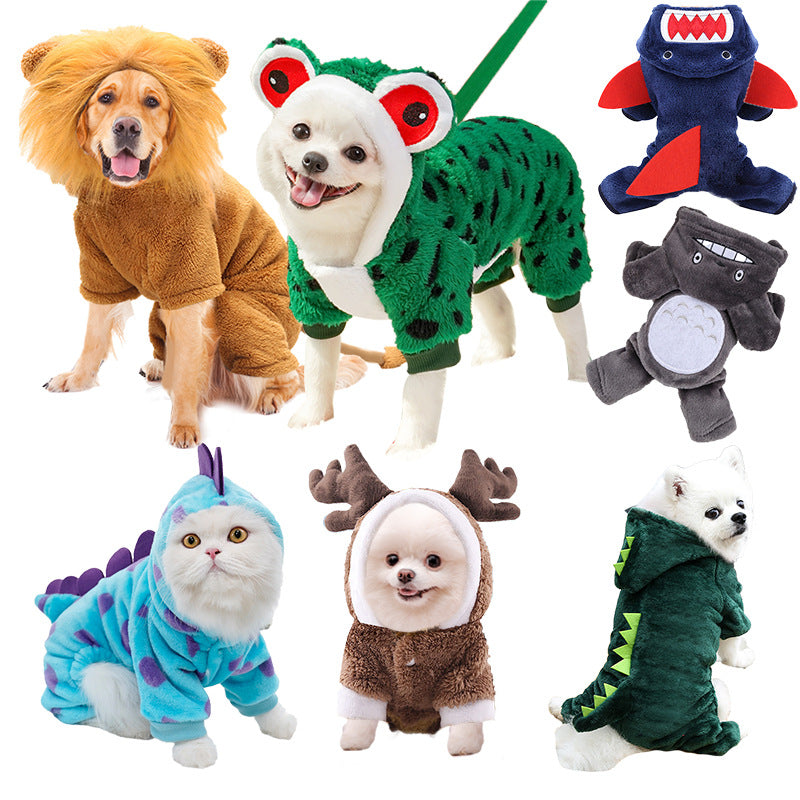 Cozy Cartoon Winter Coat for Cats & Dogs