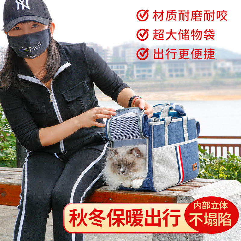 Large-Capacity Pet Travel Backpack for Cats & Small Dogs