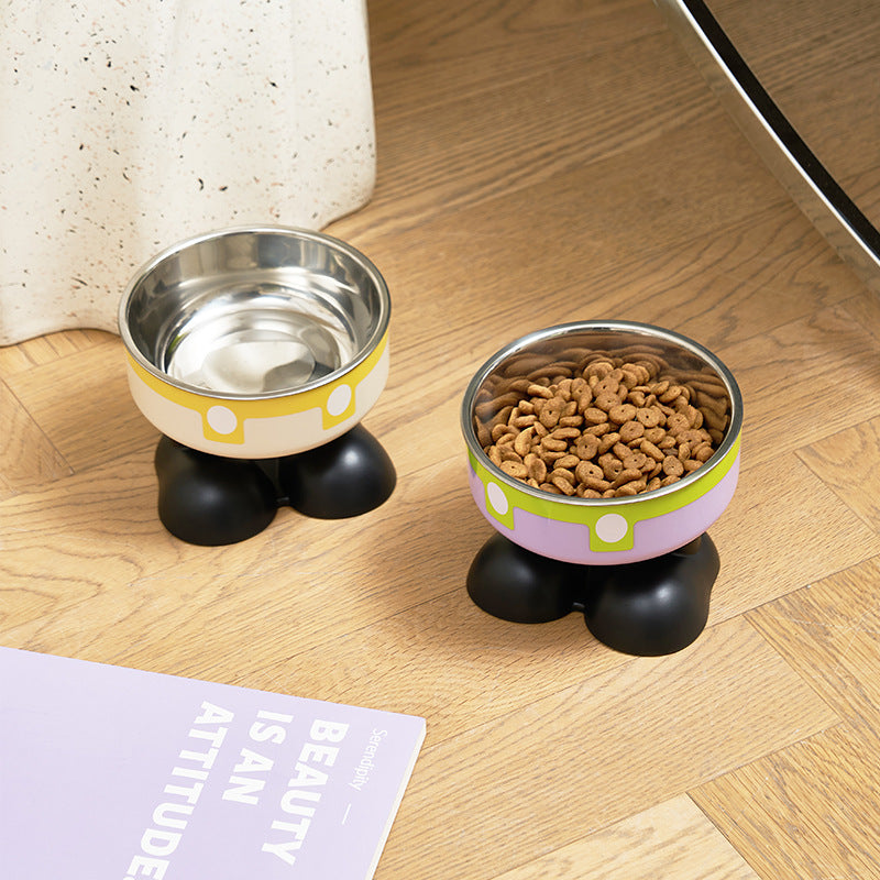 Non-Slip Stainless Steel Pet Bowl for Dogs & Cats