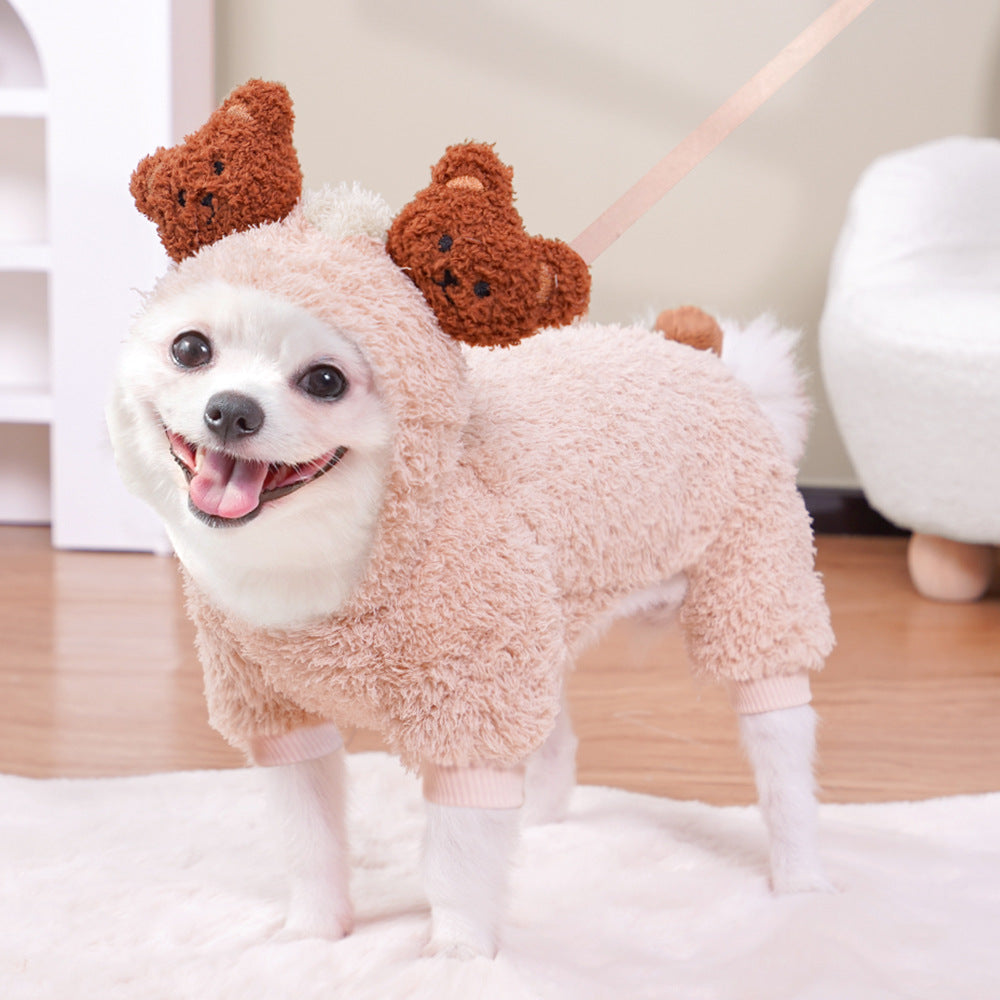 Cozy Cartoon Winter Coat for Cats & Dogs
