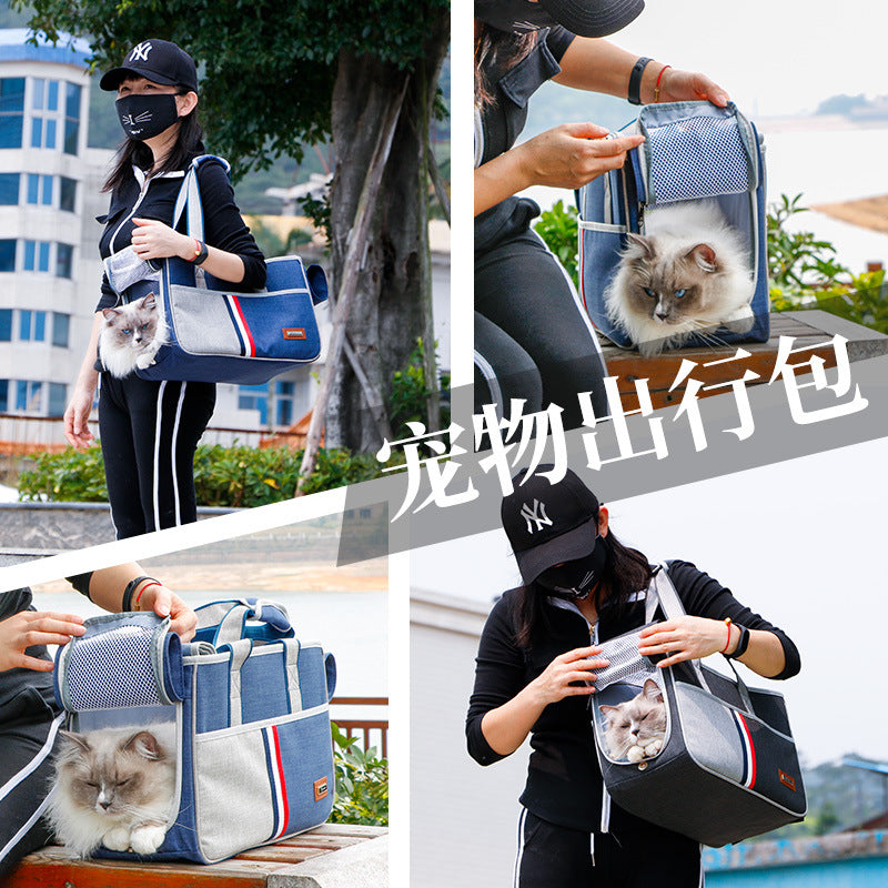 Large-Capacity Pet Travel Backpack for Cats & Small Dogs