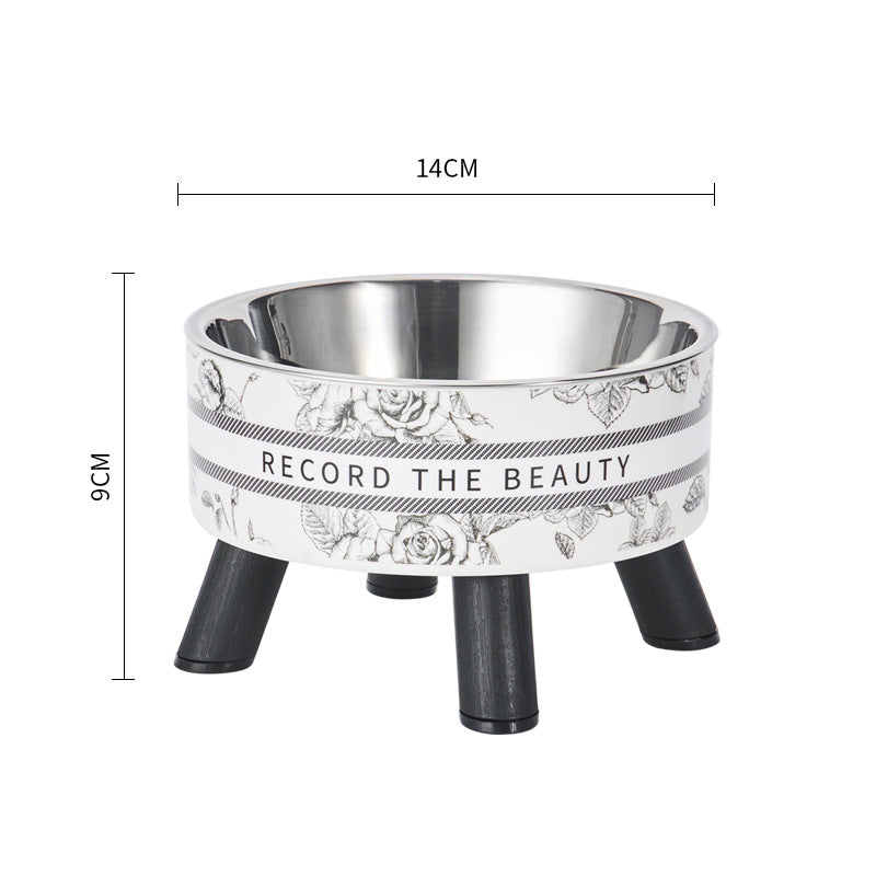 Non-Slip Stainless Steel Pet Bowl for Dogs & Cats