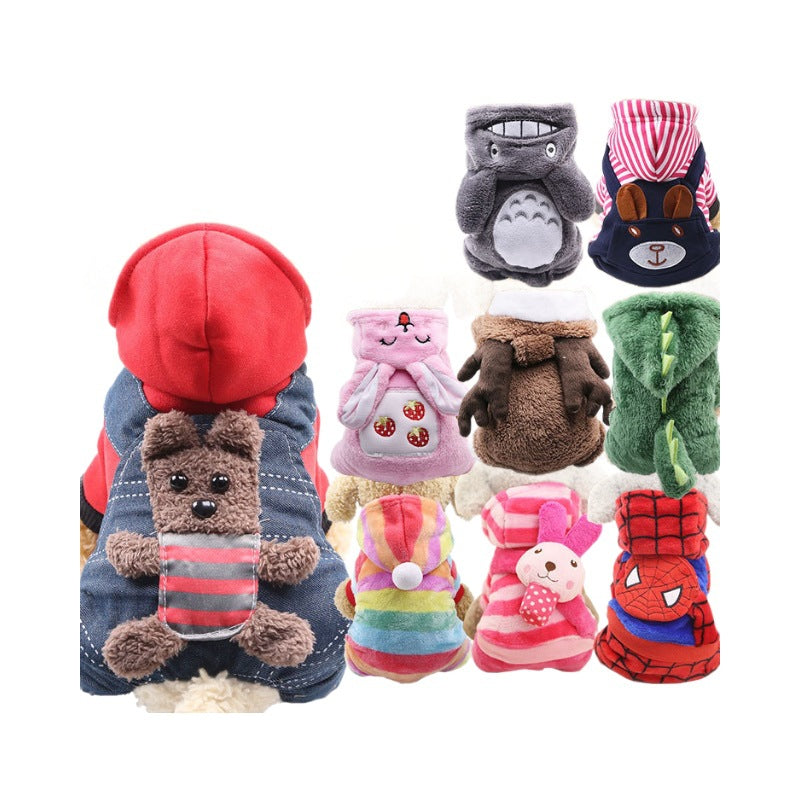 Cozy Cartoon Winter Coat for Cats & Dogs