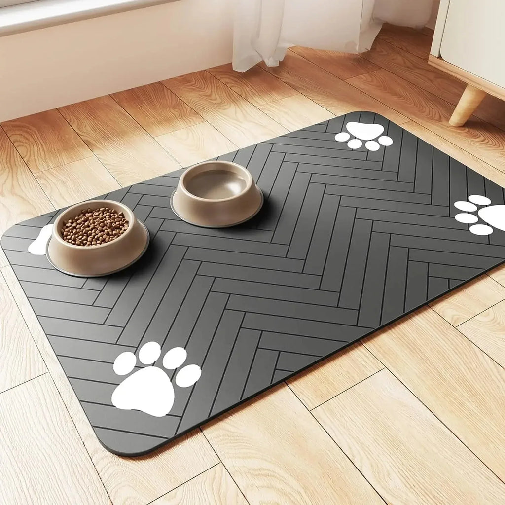 Absorbent Pet Feeding Mat | Non-Slip Waterproof Placemat for Dogs & Cats