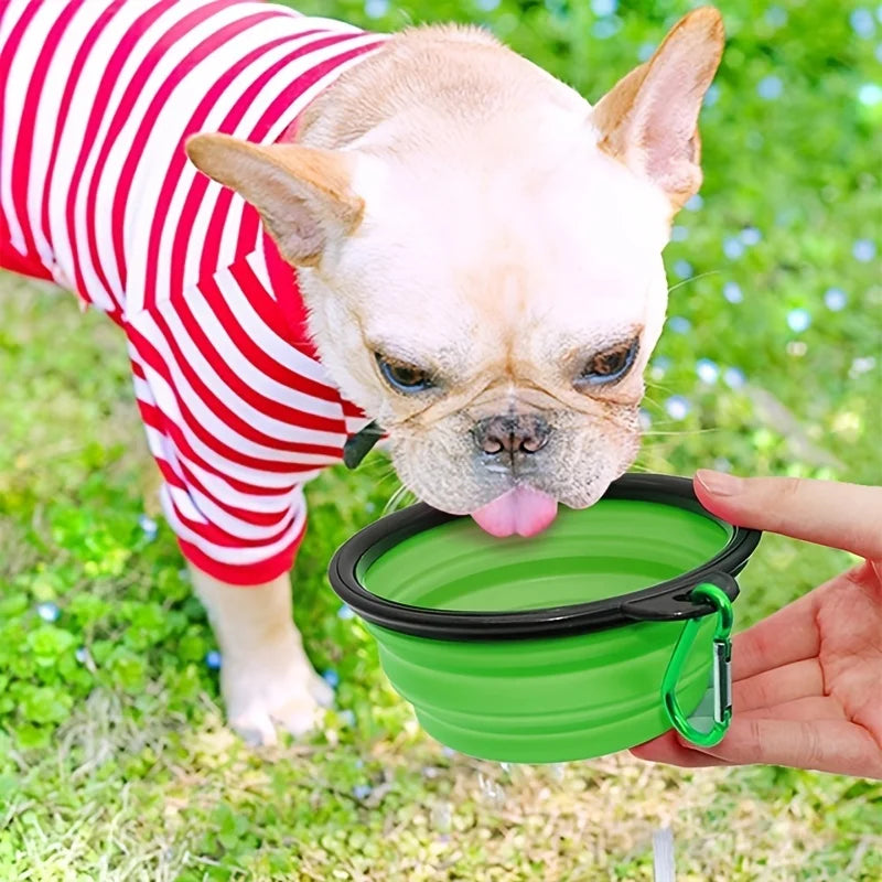 Portable Collapsible Pet Bowl | Silicone Travel Water & Food Bowl for Cats & Dogs