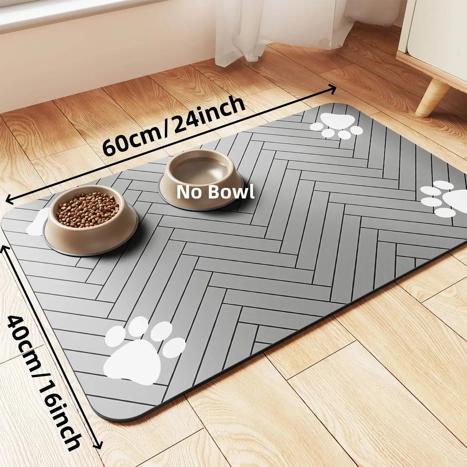 Absorbent Pet Feeding Mat | Non-Slip Waterproof Placemat for Dogs & Cats