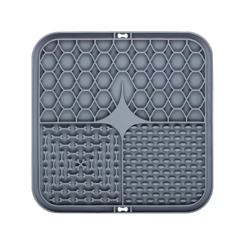 Slow Feeder Silicone Lick Mat for Dogs – Bath & Mealtime Distraction