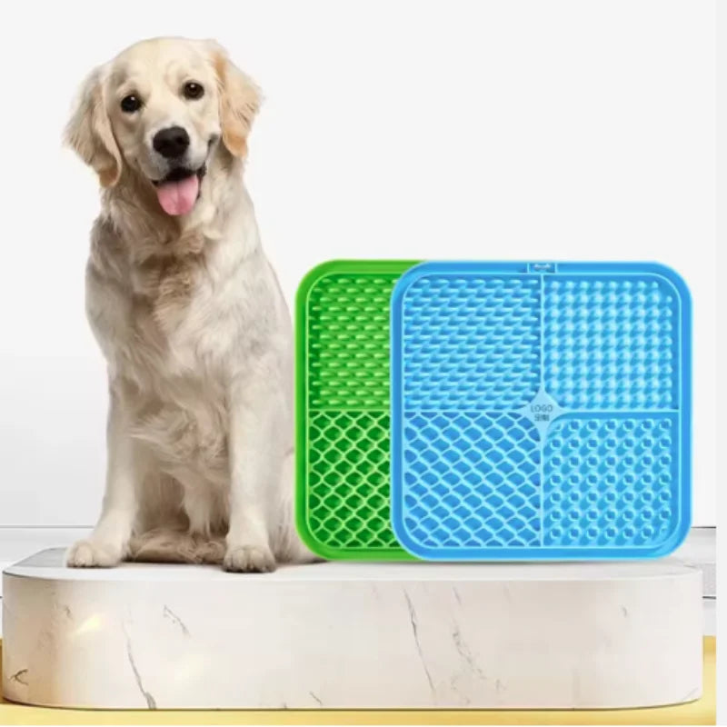 Slow Feeder Silicone Lick Mat for Dogs – Bath & Mealtime Distraction