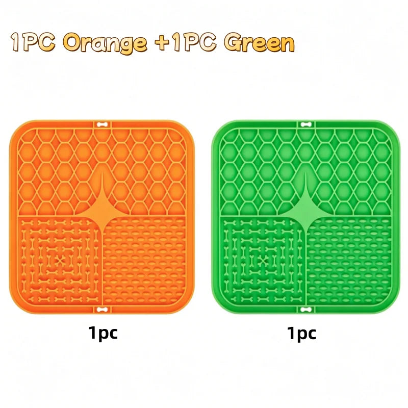 Slow Feeder Silicone Lick Mat for Dogs – Bath & Mealtime Distraction