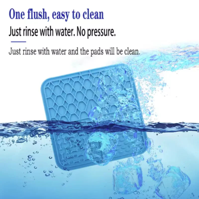 Slow Feeder Silicone Lick Mat for Dogs – Bath & Mealtime Distraction