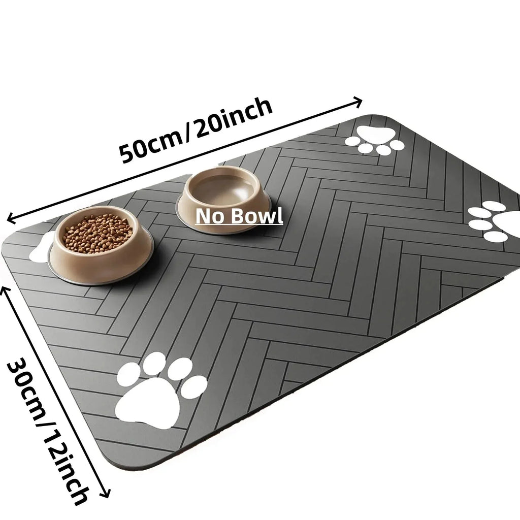 Absorbent Pet Feeding Mat | Non-Slip Waterproof Placemat for Dogs & Cats