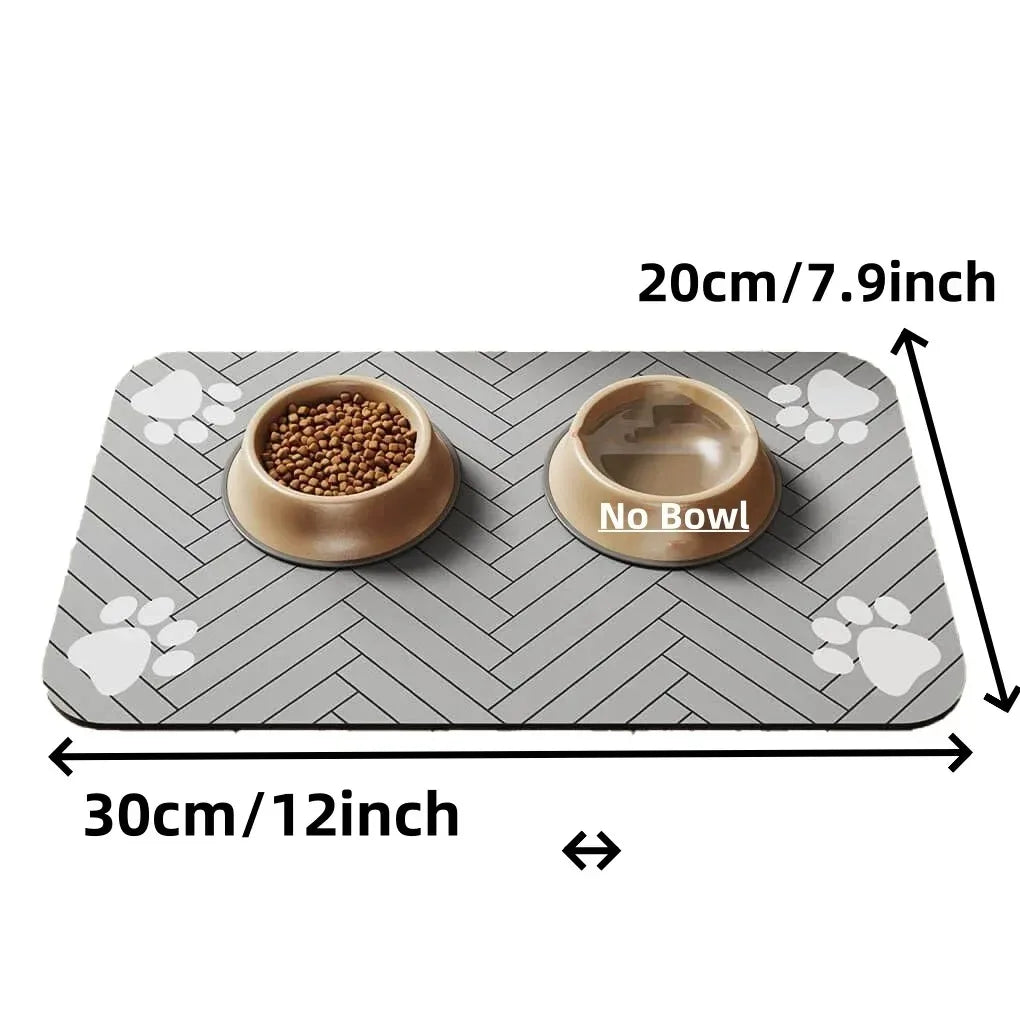 Absorbent Pet Feeding Mat | Non-Slip Waterproof Placemat for Dogs & Cats