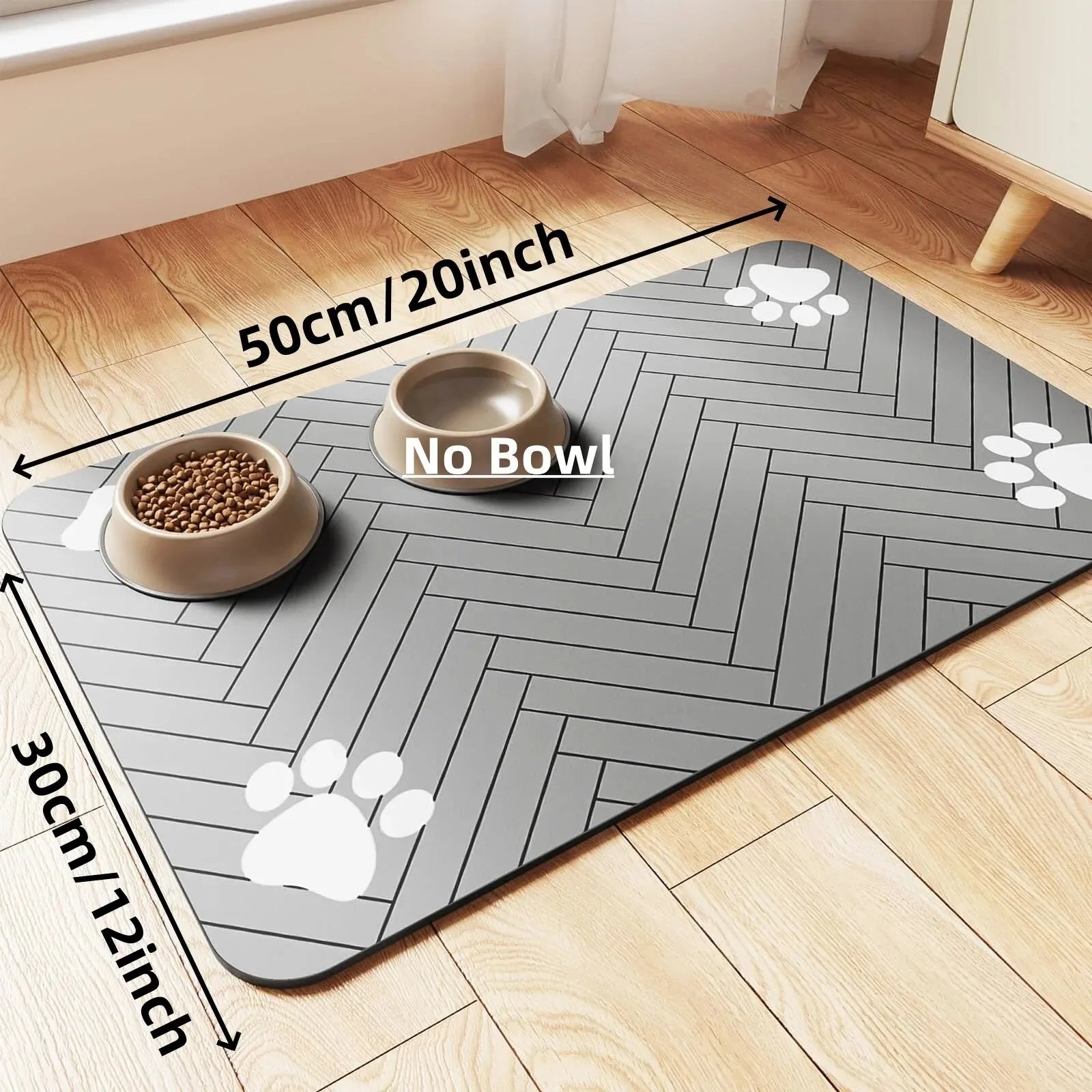 Absorbent Pet Feeding Mat | Non-Slip Waterproof Placemat for Dogs & Cats