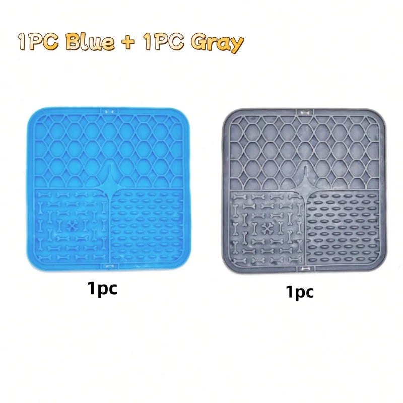 Slow Feeder Silicone Lick Mat for Dogs – Bath & Mealtime Distraction