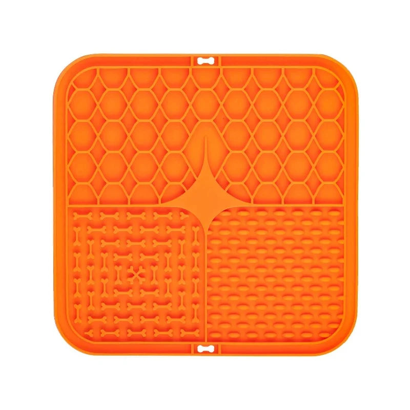 Slow Feeder Silicone Lick Mat for Dogs – Bath & Mealtime Distraction