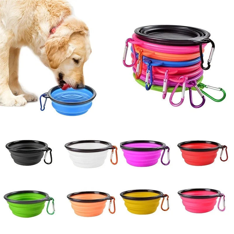 Portable Collapsible Pet Bowl | Silicone Travel Water & Food Bowl for Cats & Dogs