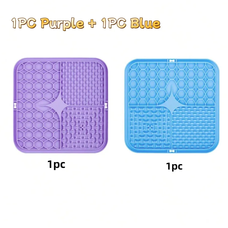 Slow Feeder Silicone Lick Mat for Dogs – Bath & Mealtime Distraction