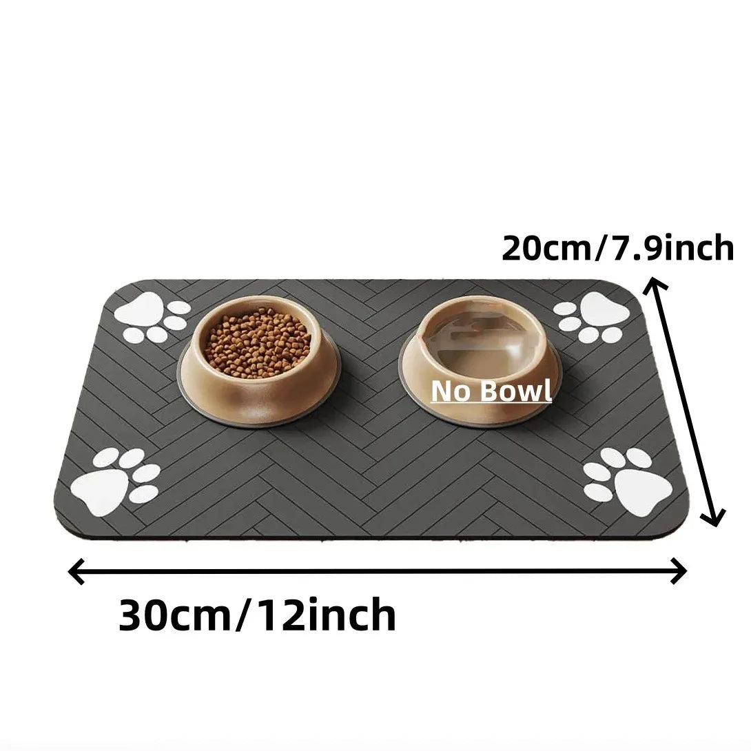 Absorbent Pet Feeding Mat | Non-Slip Waterproof Placemat for Dogs & Cats