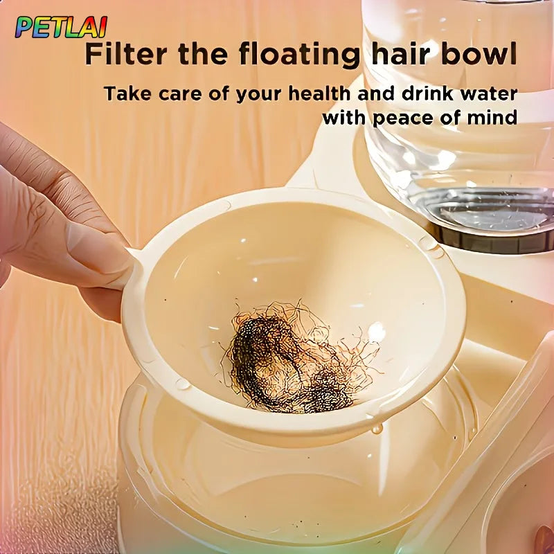 2-in-1 Cat Feeding Station — Separate Dry & Wet Food Bowls